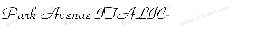 Park Avenue ITALIC字体转换